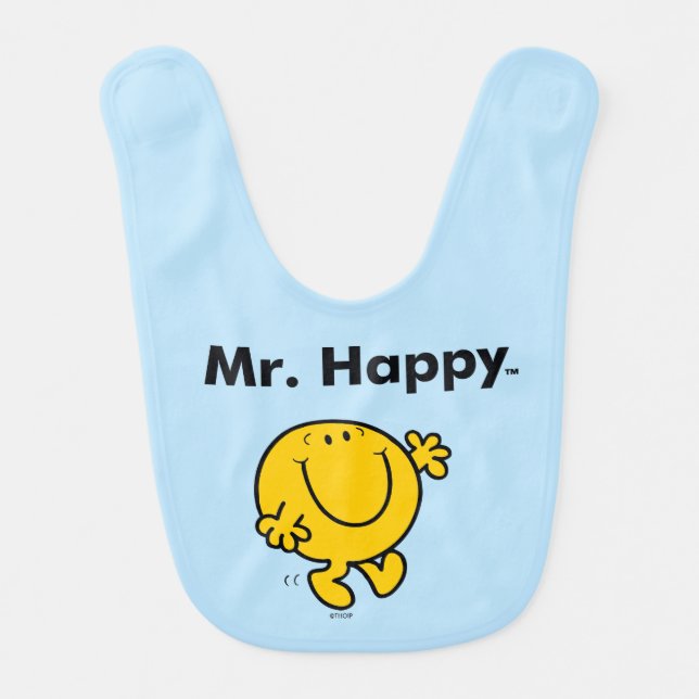 Mr. Men | Mr. Happy Is Always Happy Bib (Front)