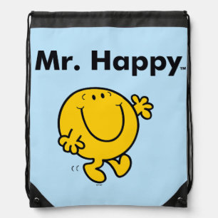 Mr. Men Mr. Happy Is Always Happy Drawstring Bag