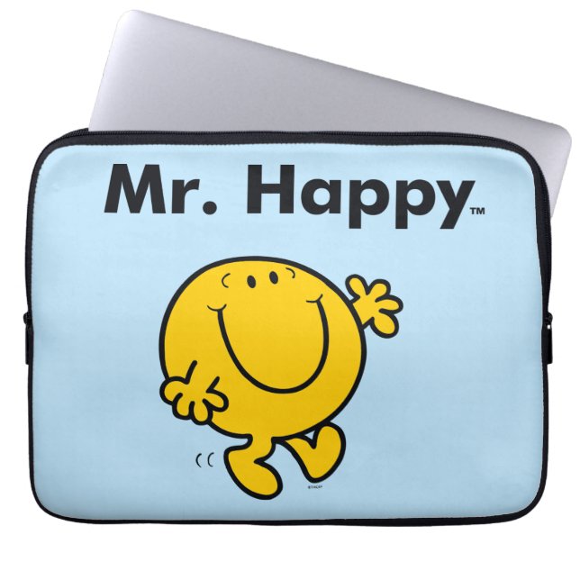 Mr. Men | Mr. Happy Is Always Happy Laptop Sleeve (Front)