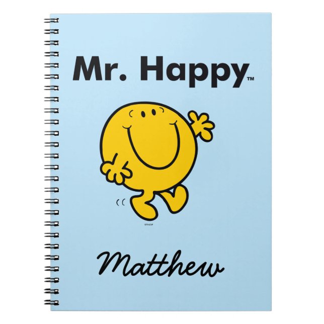 Mr. Men | Mr. Happy Is Always Happy Notebook (Front)