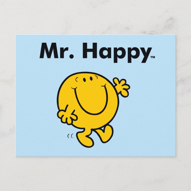 Mr. Men | Mr. Happy Is Always Happy Postcard (Front)