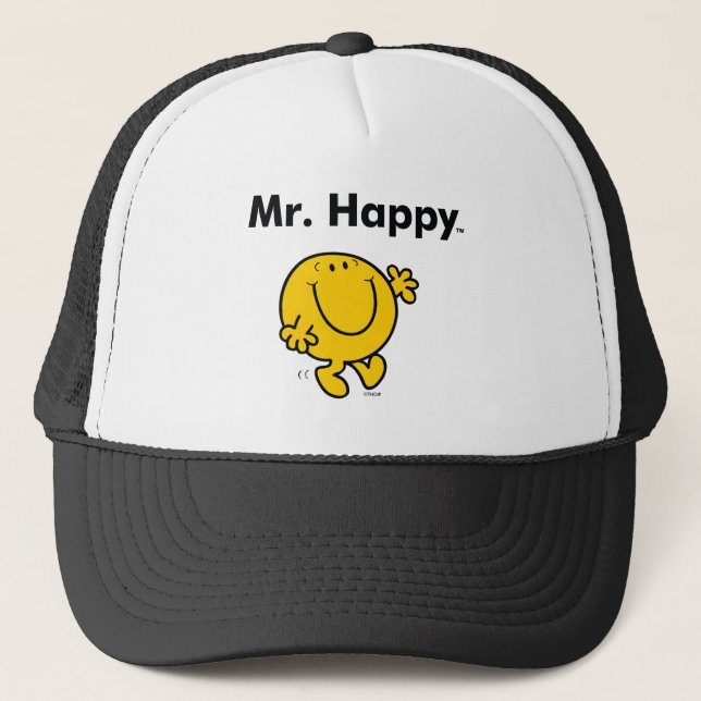 Mr. Men | Mr. Happy Is Always Happy Trucker Hat (Front)
