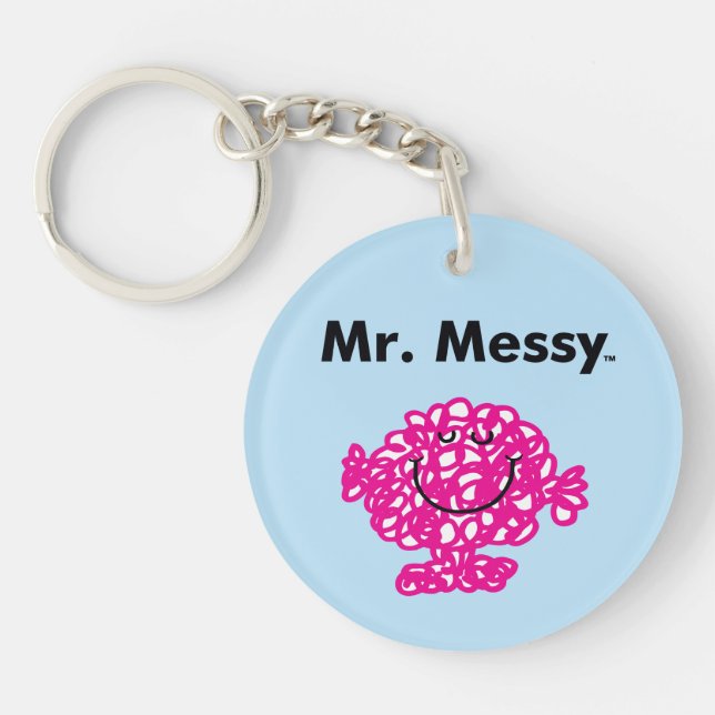 Mr. Men | Mr. Messy Is Cute, But Messy Keychain (Front)