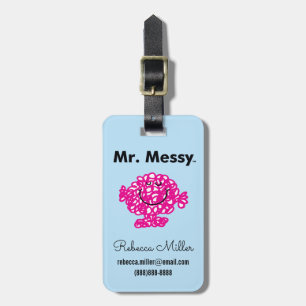 Mr. Men Mr. Messy Is Cute, But Messy Luggage Tag