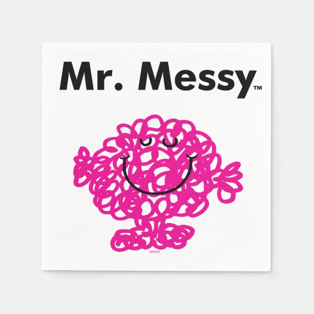 Mr. Men | Mr. Messy Is Cute, But Messy Paper Napkins (Front)