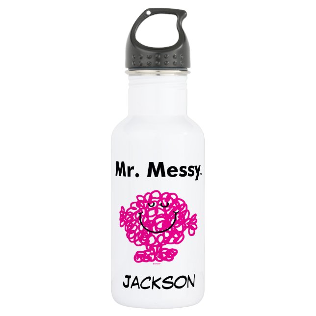 Mr. Men | Mr. Messy Is Cute, But Messy Water Bottle (Front)