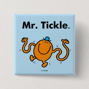 Mr. Men Mr. Tickle Will Tickle Pinback Button