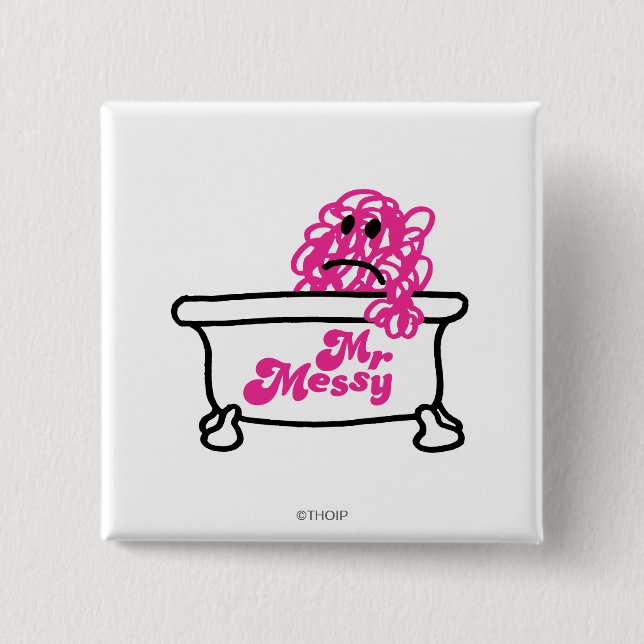 Mr. Messy | Bathtub Logo Button (Front)