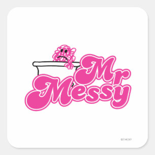 Mr. Messy   Bathtub Soaking Square Sticker