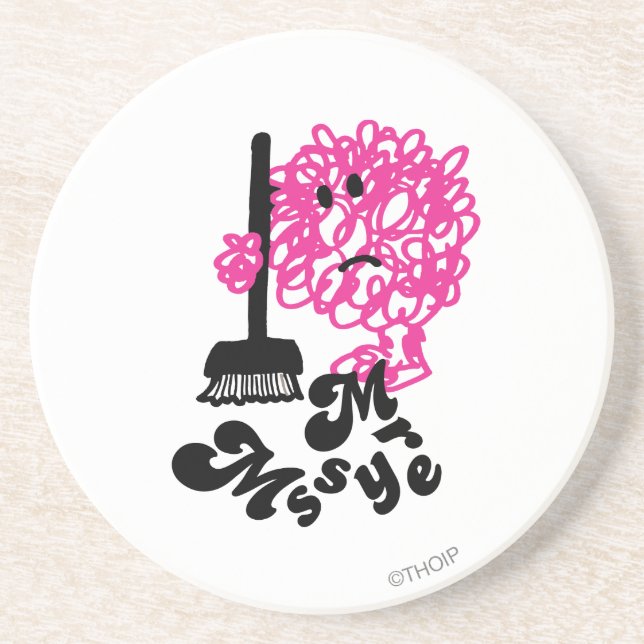 Mr. Messy | Broom & Name Coaster (Front)