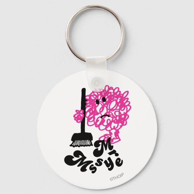 Mr. Messy | Broom & Name Keychain (Front)