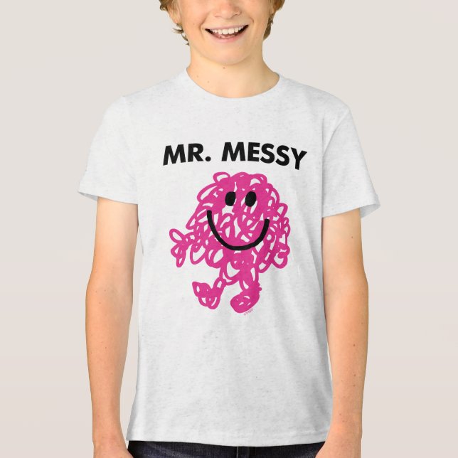 Mr. Messy | Classic Pose Tri-Blend Shirt (Front)