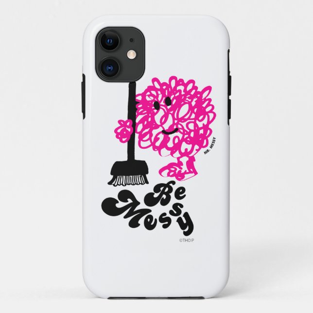 Mr. Messy Cleaning Up Case-Mate iPhone Case (Back)