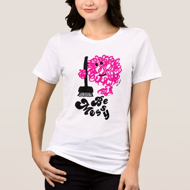 Mr. Messy Cleaning Up Tri-Blend Shirt (Front)