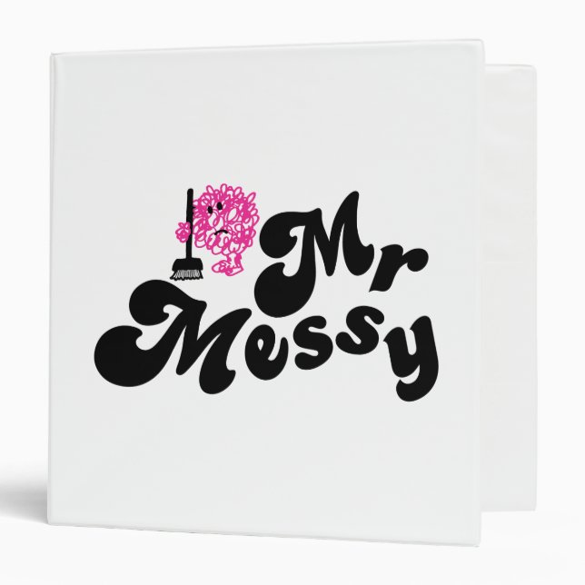 Mr. Messy | Cleaning With Broom 3 Ring Binder (Front/Inside)