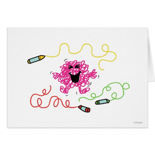 Mr. Messy Playing With Crayons Cards (Front Horizontal)