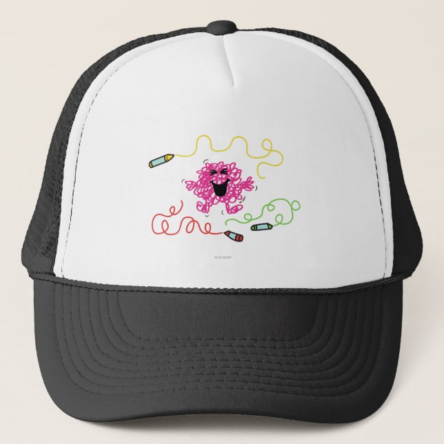 Mr. Messy Playing With Crayons Trucker Hat (Front)