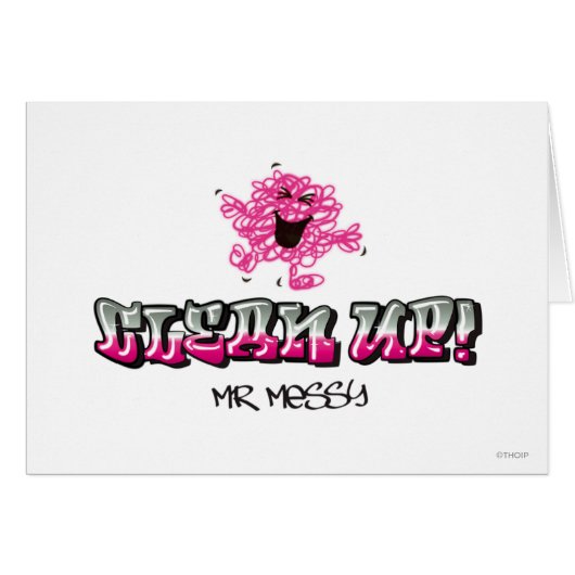 Mr. Messy Says Clean Up Cards (Front Horizontal)