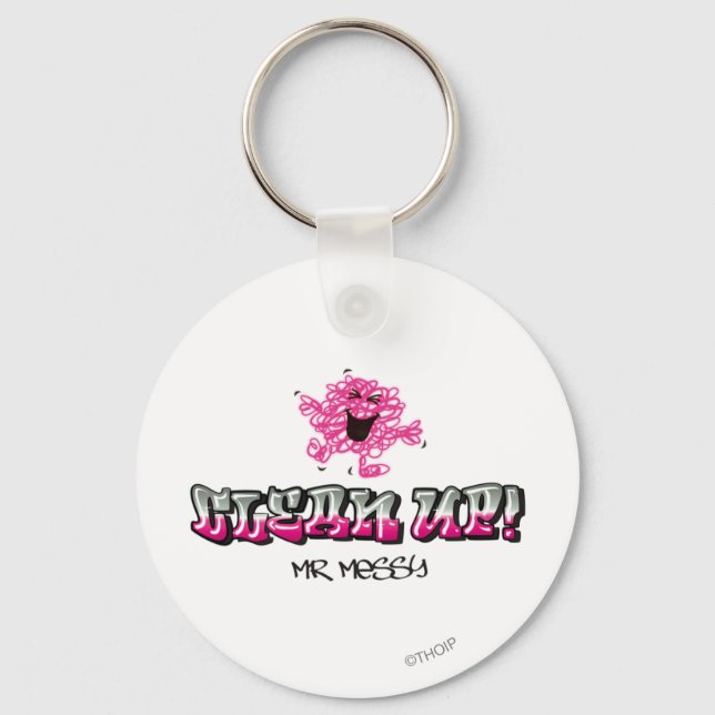 Mr. Messy Says Clean Up Keychain (Front)
