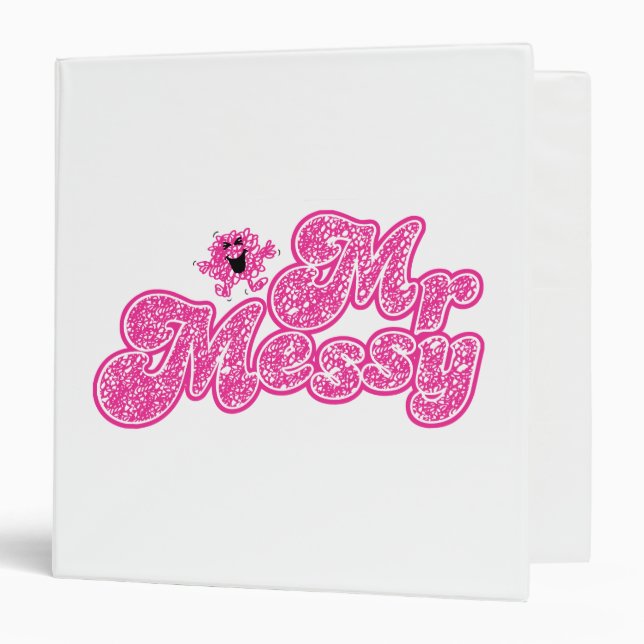 Mr. Messy | Sparkling Pink Name Binder (Front/Inside)