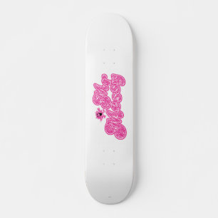 Mr. Messy Sparkling Pink Name Skateboard Deck