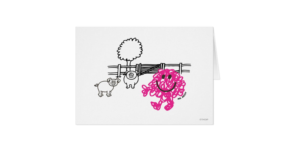 Mr. Messy & Two Pigs | Zazzle