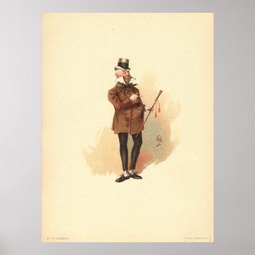 Mr Micawber by Kyd _ Dickens David Copperfield Poster