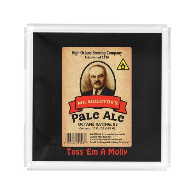 Mr. Molotov's Pale Ale Label Acrylic Tray (Front)