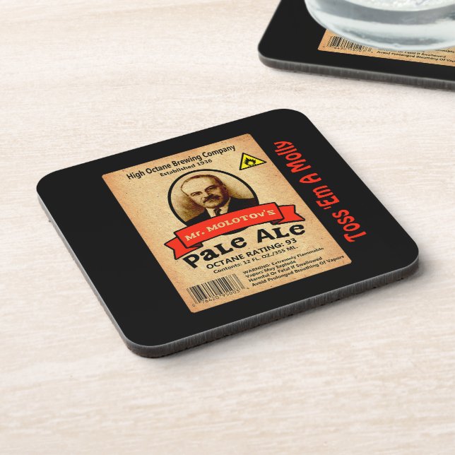 Mr. Molotov's Pale Ale Label Beverage Coaster (Left Side)