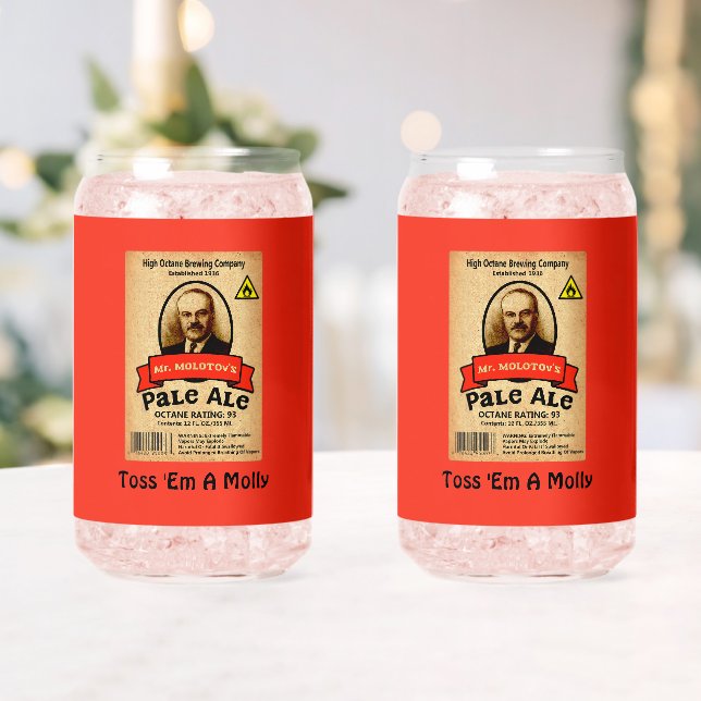 Mr. Molotov's Pale Ale Label Can Glass (Insitu (Wedding))