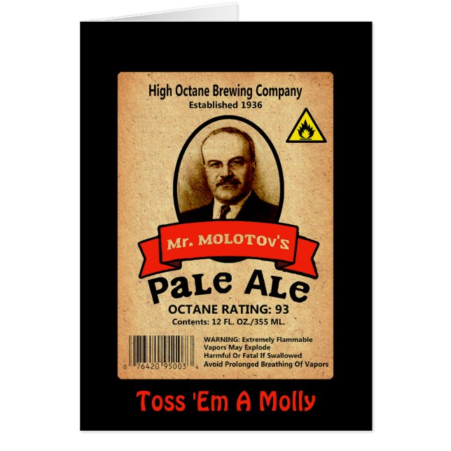 Mr. Molotov's Pale Ale Label Cards (Front)