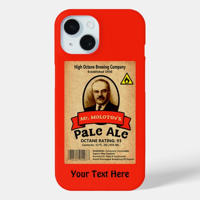 Mr. Molotov's Pale Ale Label Case-Mate iPhone Case (Back)