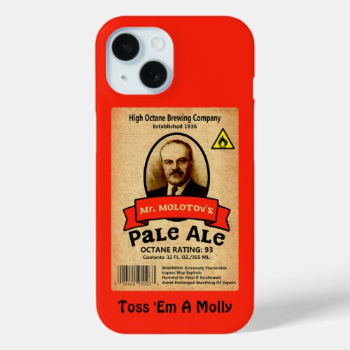 Mr Molotovs Pale Ale Label iPhone 15 Case