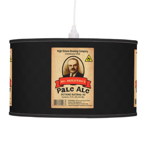 Mr Molotovs Pale Ale Label Ceiling Lamp