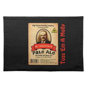 Mr. Molotov's Pale Ale Label Cloth Placemat