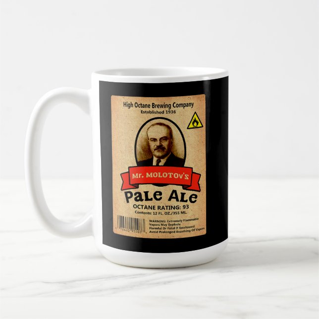 Mr. Molotov's Pale Ale Label Coffee Mug (Left)