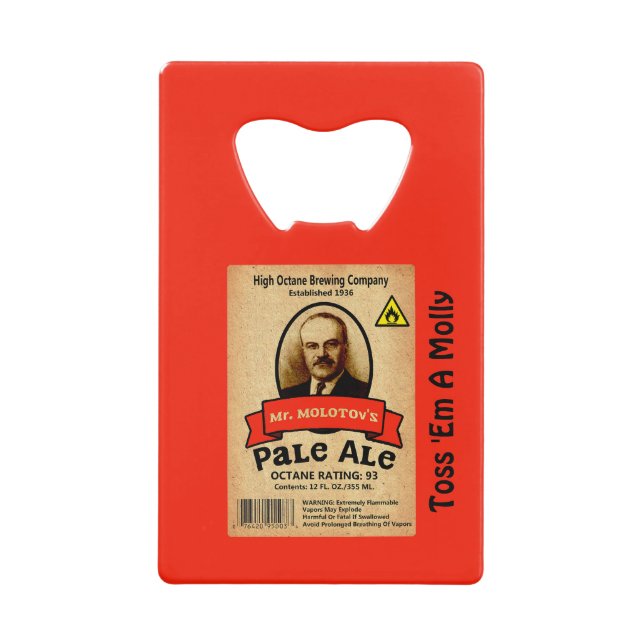 Mr. Molotov's Pale Ale Label Credit Card Bottle Opener (Front)