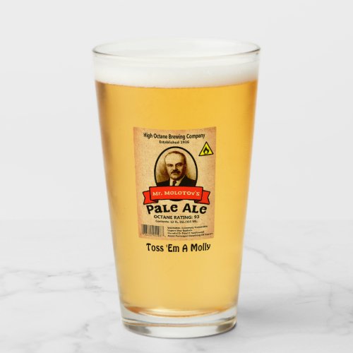 Mr Molotovs Pale Ale Label Glass