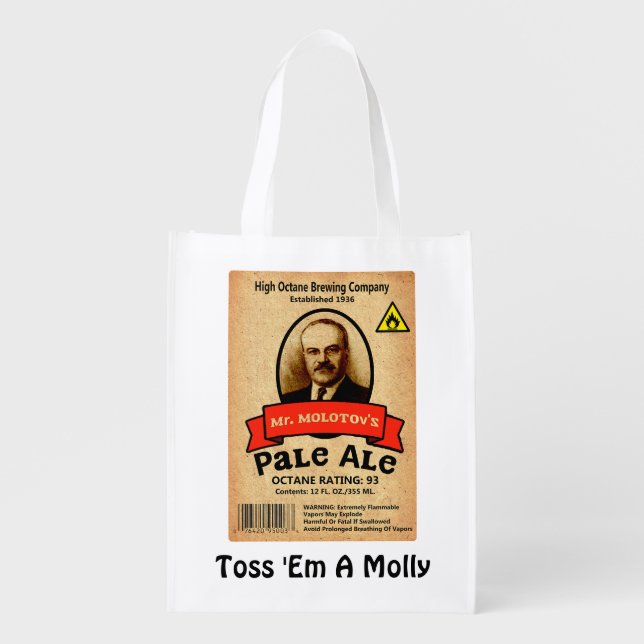 Mr. Molotov's Pale Ale Label Grocery Bag (Front)
