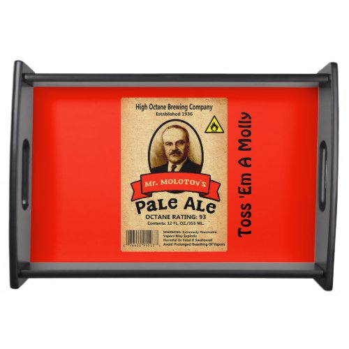 Mr Molotovs Pale Ale Label Serving Tray