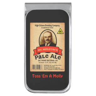Mr. Molotov's Pale Ale Label Silver Finish Money Clip