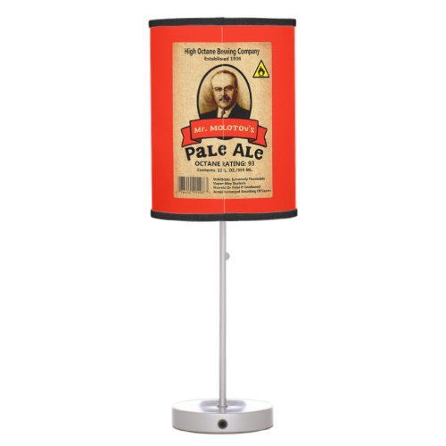 Mr Molotovs Pale Ale Label Table Lamp