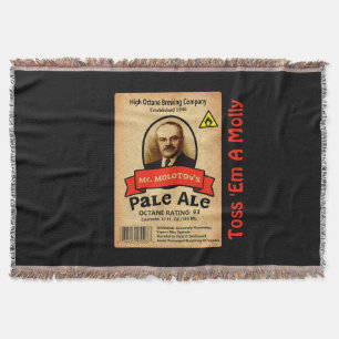 Mr. Molotov's Pale Ale Label Throw Blanket