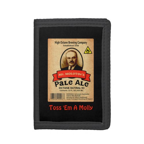 Mr Molotovs Pale Ale Label Trifold Wallet