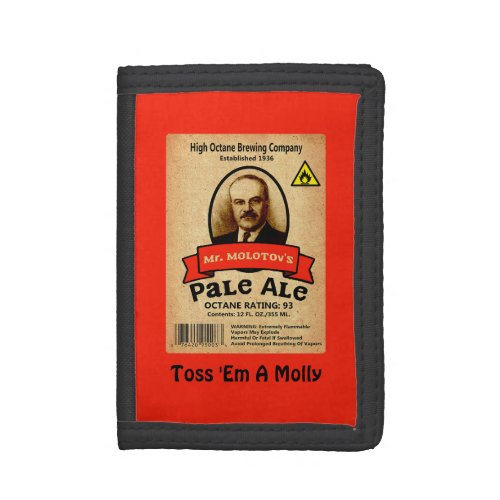 Mr Molotovs Pale Ale Label Trifold Wallet