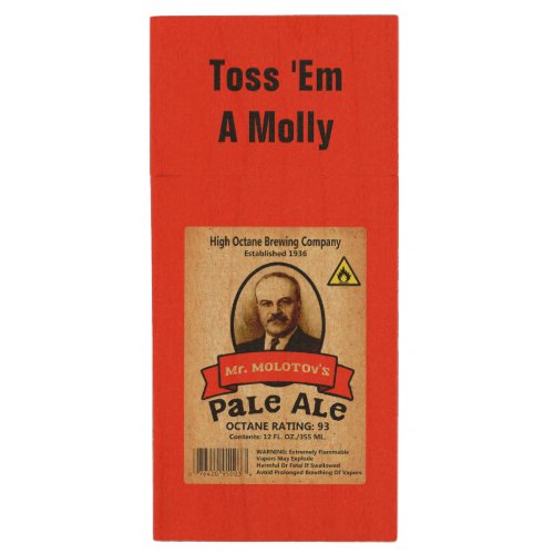 Mr Molotovs Pale Ale Label Wood Flash Drive