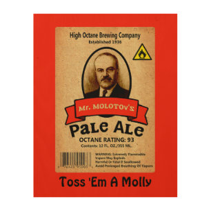 Mr. Molotov's Pale Ale Label Wood Wall Art
