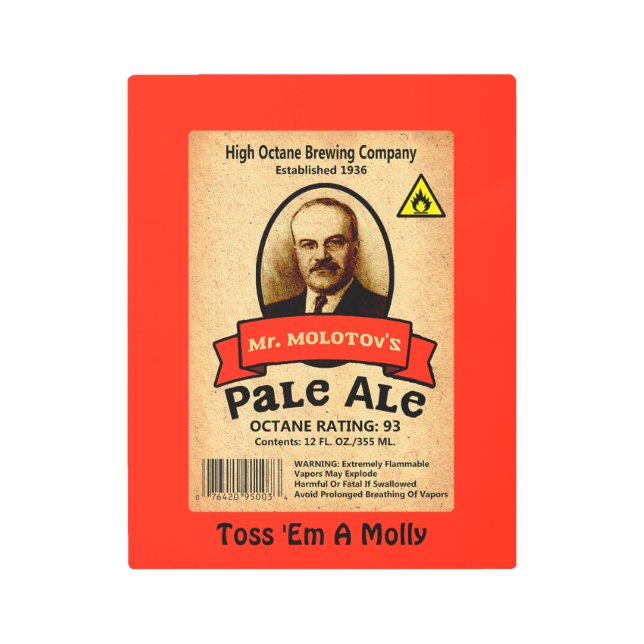 Mr. Molotov's Pale Ale Metal Print (Front)