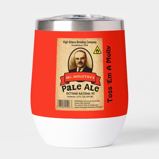 Mr. Molotov's Pale Ale Thermal Wine Tumbler (Front)