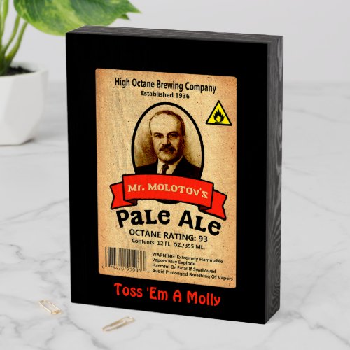 Mr Molotovs Pale Ale Wooden Box Sign
